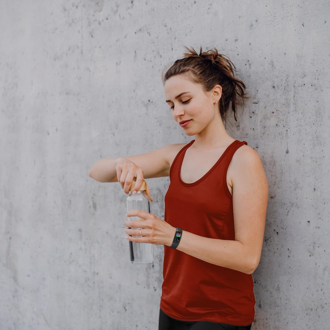 Hama - Banda de Actividad (Smartwatch Resistente al Agua, función Despertador, hasta 14 Deportes Diferentes, podómetro, frecuencia Cardiaca, Reloj Deportivo) Negro