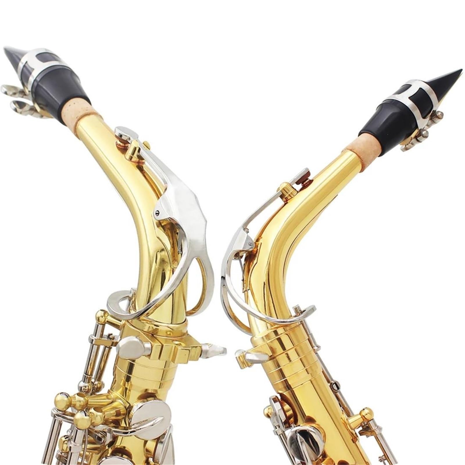 Saksofony Dla Początkujących Profesjonalny Saksofon Altowy W Tonacji Es Dur Pozłacany Z Paskiem I Stojakiem(Gold silver sax)