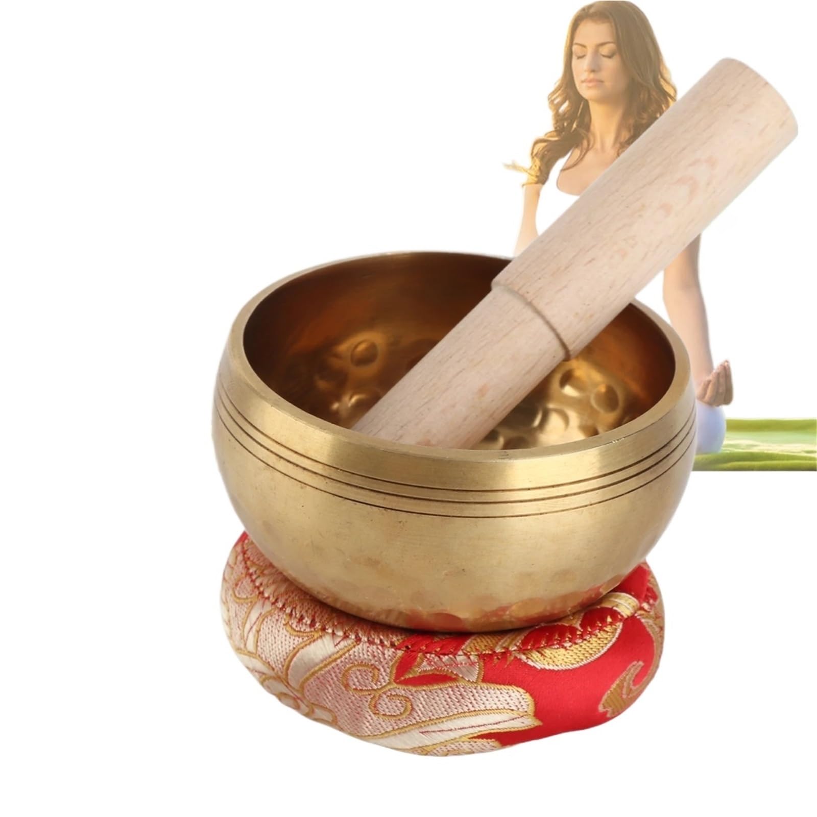Campana tibetana da 8 cm con cuscino sonoro Striker Chakra