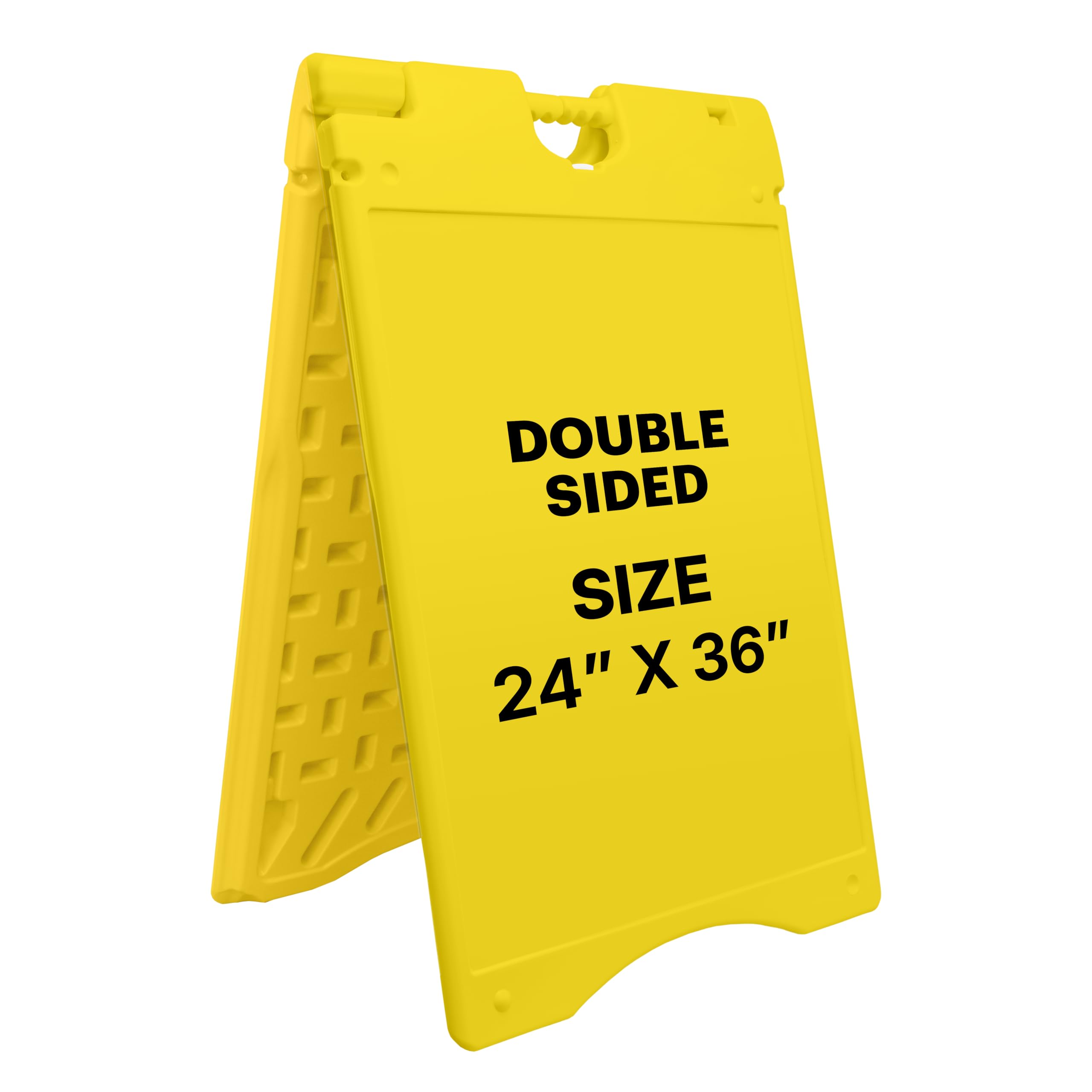 Jumbl Outdoor A-Frame Sandwich Signboard 24” x 36” Display Surface – w/PVC Sign Protector & Sand Fill Holes – Duel Display Signage Stand for