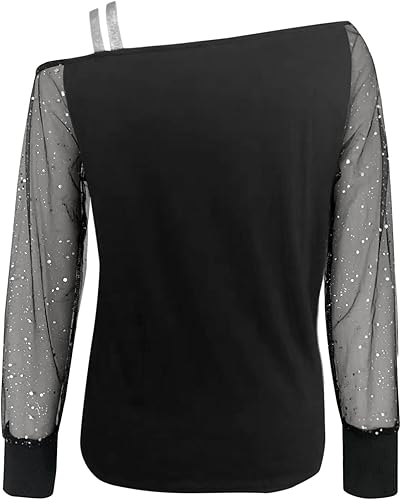 Miniatura 4 de Dressy Blouses for Women,Womens Off The Shoulder Flowy Tops Casual Batwing Sleeves Blouses Loose Chiffon Shirts