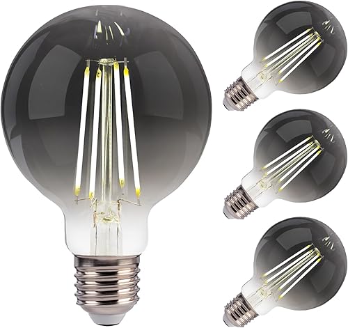 Miniatura 22 de FLSNT Paquete de 4 bombillas LED G25 Edison para dormitorio y sala de estar, 2200 K blanco cálido, regulable CRI90+, equivalente a 40 W, 400 LM,