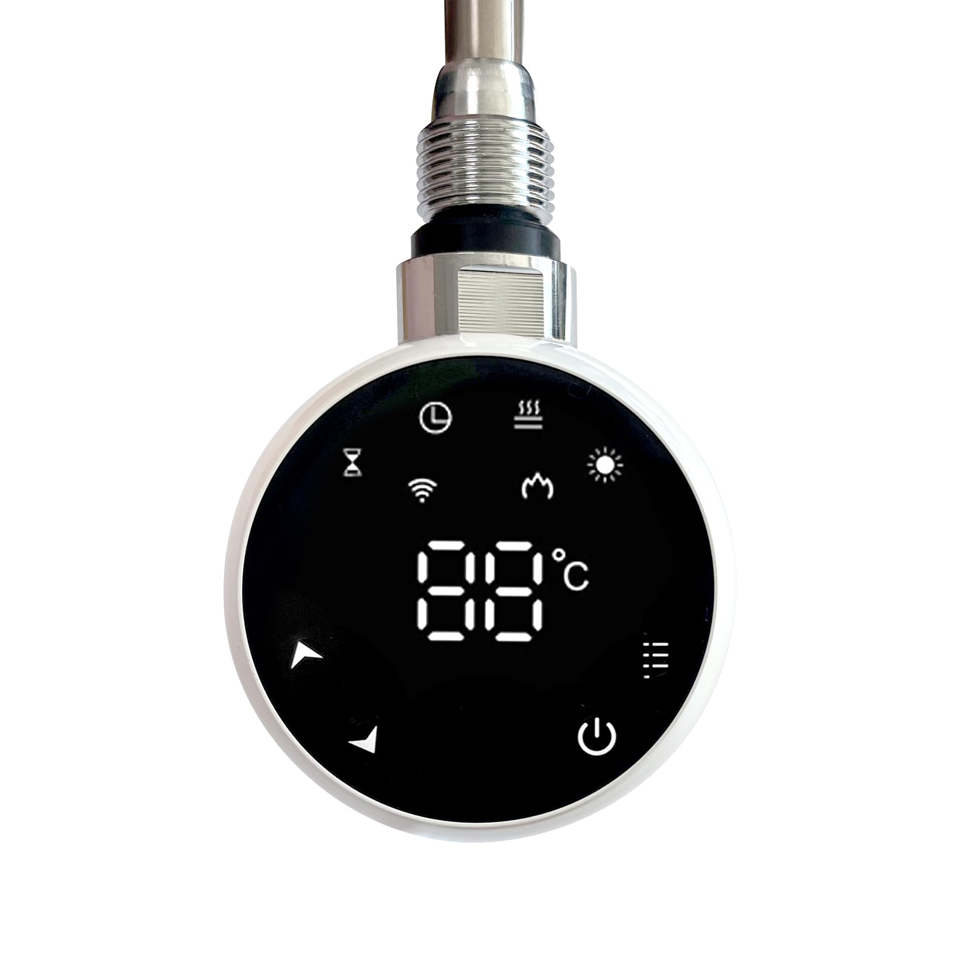 Valve Kings White 600W Smart Wifi Element Thermostatic Electric (Thermostat/Timer) Led Touchscreen For Towel Rail Radiators
