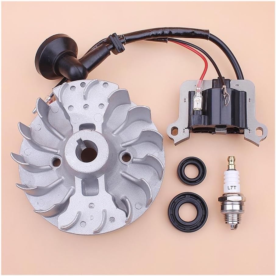 Ignition Coils Spark Plugs and Oil Seals Fit for 40-5 43cc 52cc Engine Lawnmowers and Hedge Trimmers