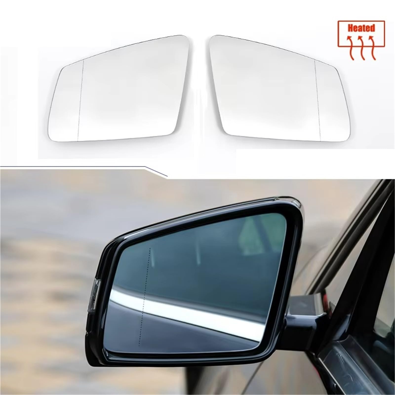 Vetro Specchietto Laterale Compatibile Con Benz Per La Classe A Per W176 2013-2017 Lato Sinistro E Destro Specchietto Retrovisore Riscaldato Specchietto Retrovisore