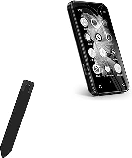 BoxWave Stylus Pouch Compatible with TIMMKOO Q3E MP3 Player - Stylus PortaPouch, Stylus Holder Carrier Portable Self-Adhesive for TIMMKOO Q3E MP3 Player - Jet Black