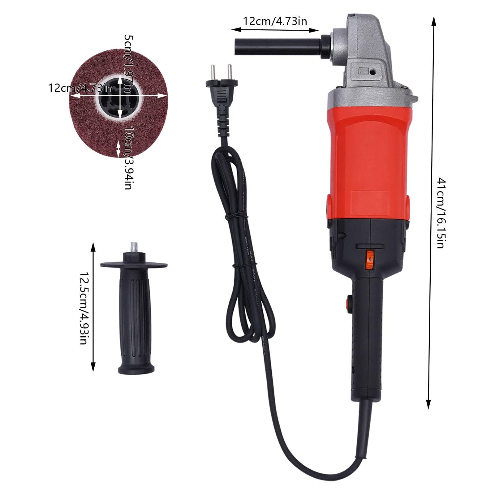 Satiniermaschine 1400W 220V Bürstenschleifer Polieren Walzenschleif für Renovierung von Oberflächen aller Art Schleifer Maschine 600-3000U/min