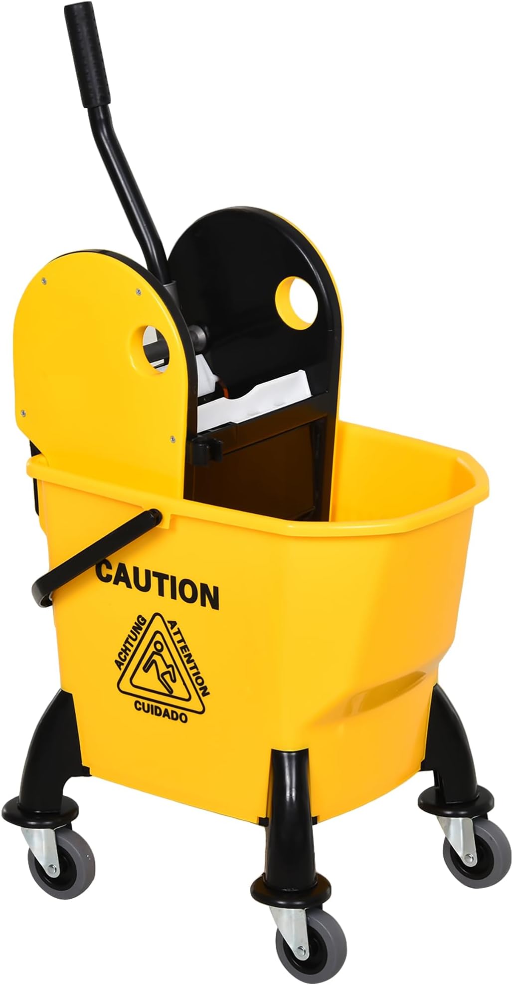 Chariot De Ménage HOMCOM 3 étagères - Roulant, Bleu, Pour Produits De Nettoyage (fabriqué En Chine)