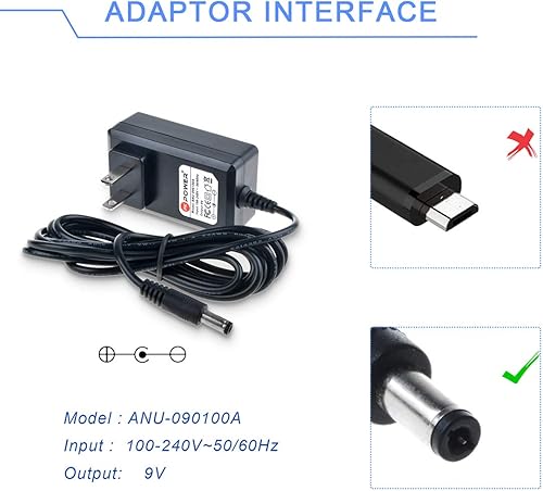 Miniatura 4 de PK Power - Cargador adaptador de CA de 9 V compatible con PSA120 PSA-120 PSA-120S PSA120S, fuente de alimentación para Boss ME-50 RC-3 ME-25 RC-30