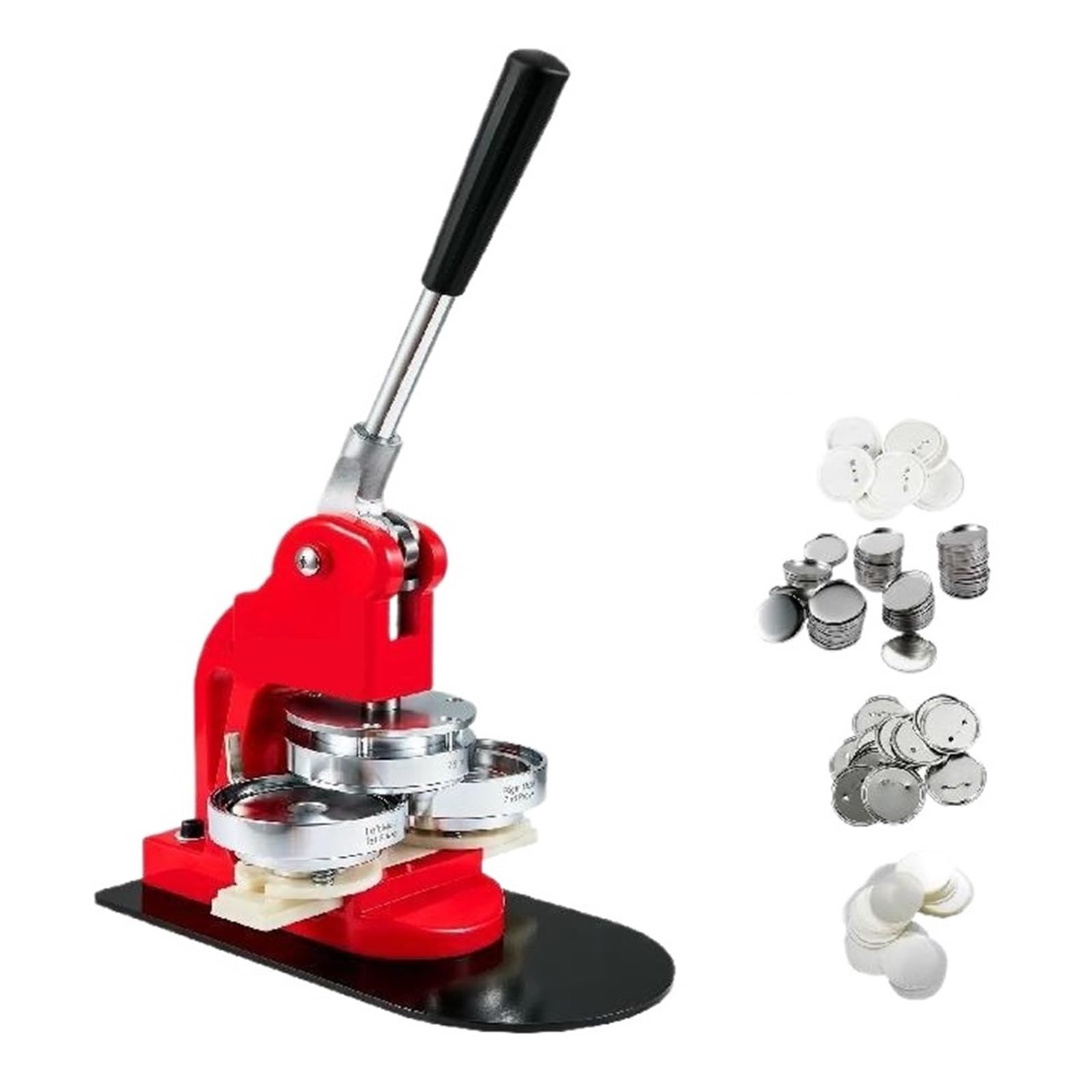 Maszyna Do Robienia Plakietek DIY Przycisk Pin Z 500 Szt. 25/32/58/75MM Darmowe Części Zestaw Prasowy Koło Produkcja Guzików Narzędzie NiekońCząCa Się Zabawa(32mm-500Pcs)