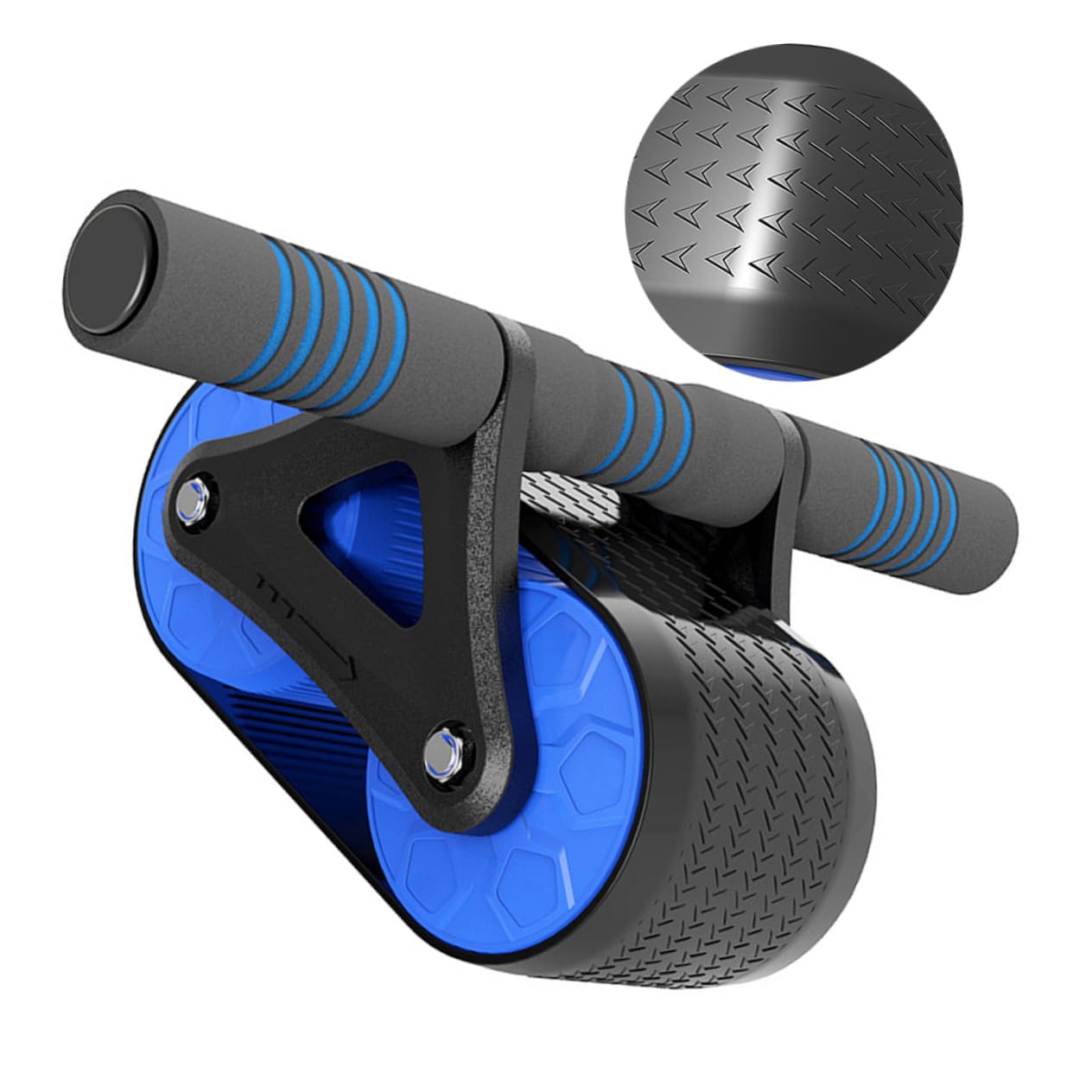 Hemobllo Ruota Addominali Fitness Automatica con Rimbalzo Roller per Allenamento Addominale Stabile per e Dispositivo per Esercizi Core e Perdita Attrezzo Palestra Blu