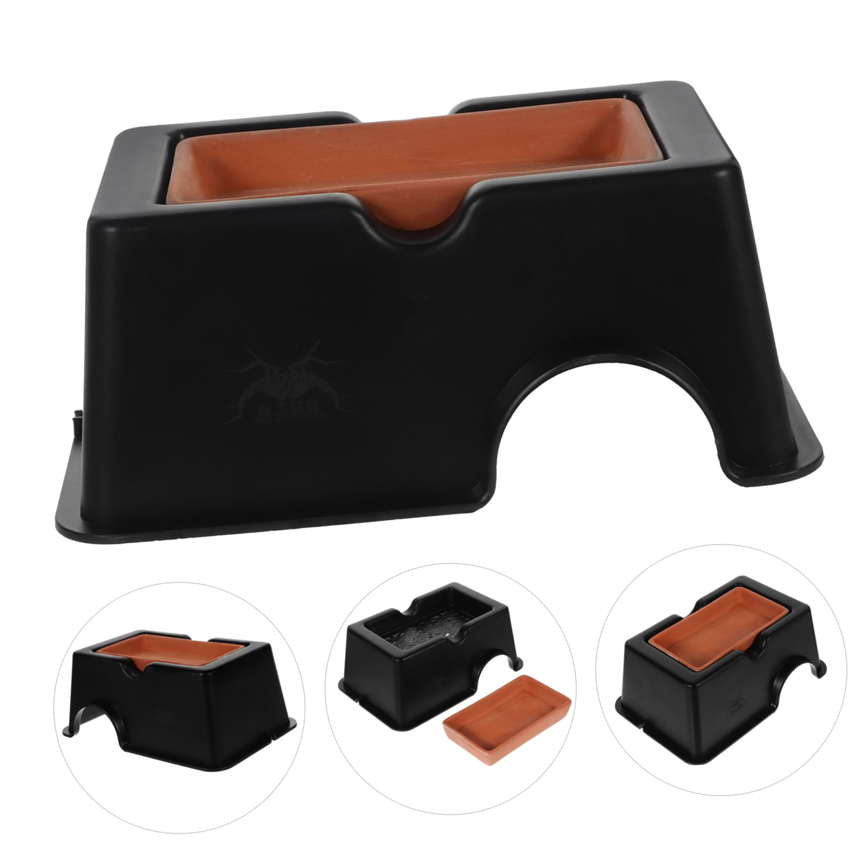 Happyyami 3pezzi Caverna Per Rettili Ceramica Umidificata Rifugio Versatile Per Tartarughe e Animali Domestici Habitat Naturale Per Terrario Nascondiglio Decorativo Per Rettili e Anfibi