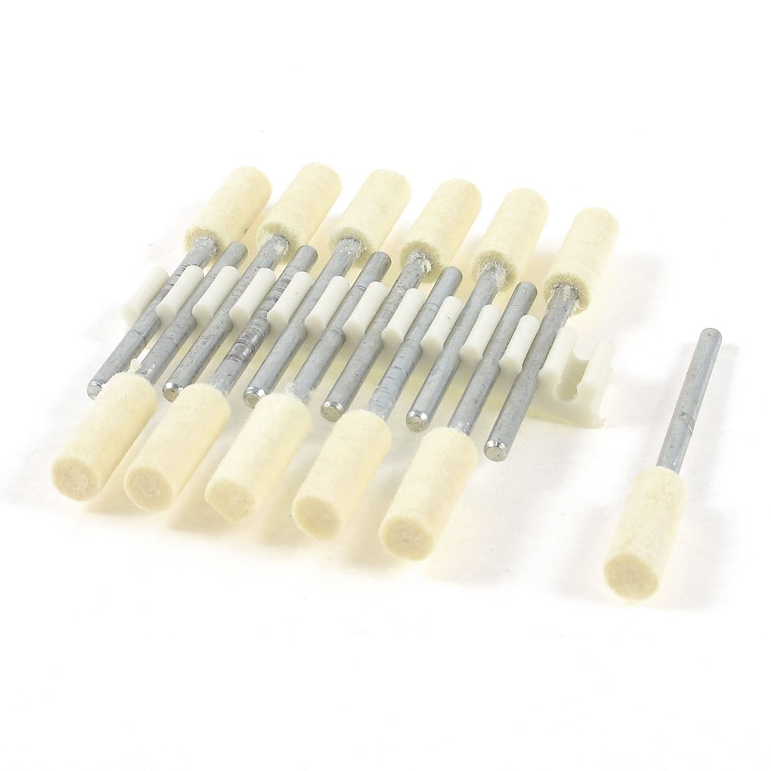Aexit 2.3mm Dia Abrasives Drill Hole 5mm Diameter Cylindrical Head Polishing Felt bo-bs 12 in 1 Model:64as476qo261
