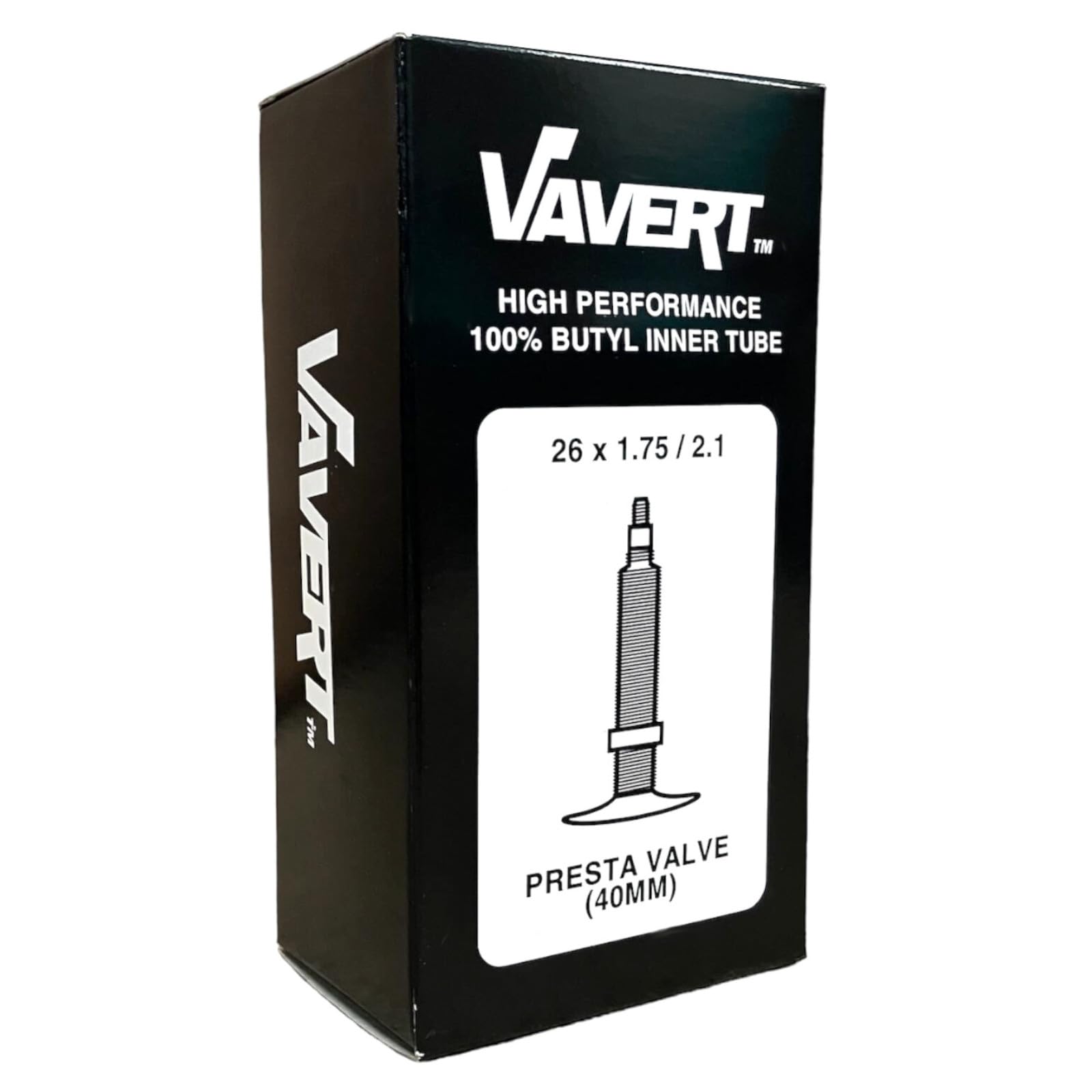 Vavert 26" x 1.75-2.1 Mountain Bike Inner Tube - Presta Valve