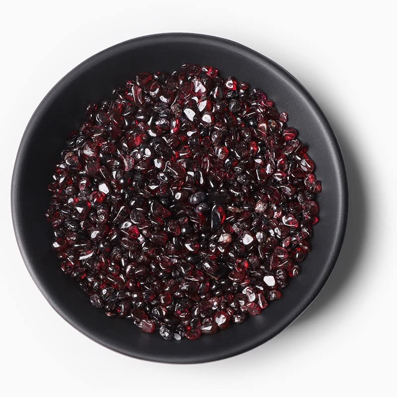 3-5 mm Senza Foro Ghiaia Naturale Granato Pietra for Acquario Acquario smagnetizzazione purificazione Ghiaia Decorazione della Stanza (Color : Garnet, Size : 100g)