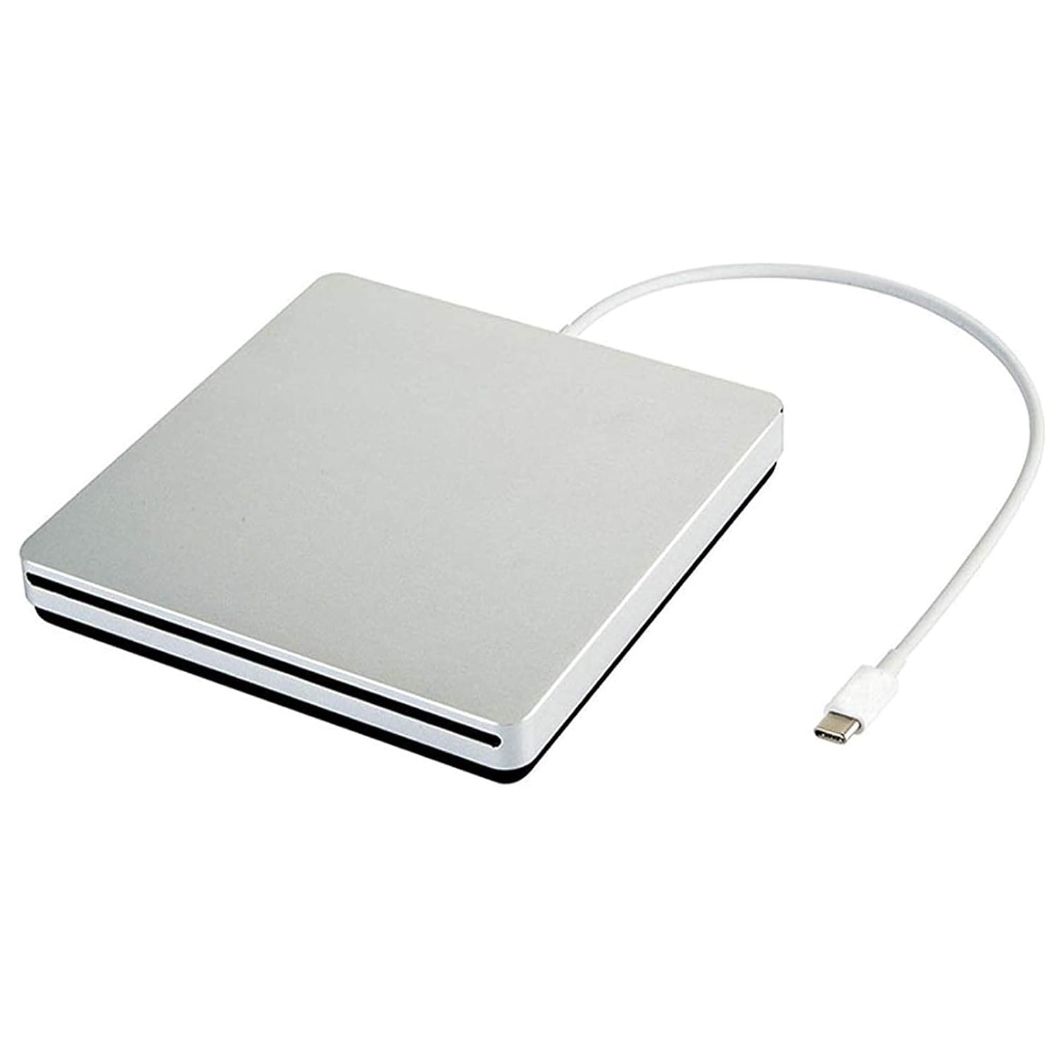 External USB C Superdrive Ultra Slim USB3.0 CD DVD Drive Burner External CD/DVD +/-RW Writer Reader Player with High Speed Data for MacBook Pro Air/Laptop/Windows/Mac OSX -Silver