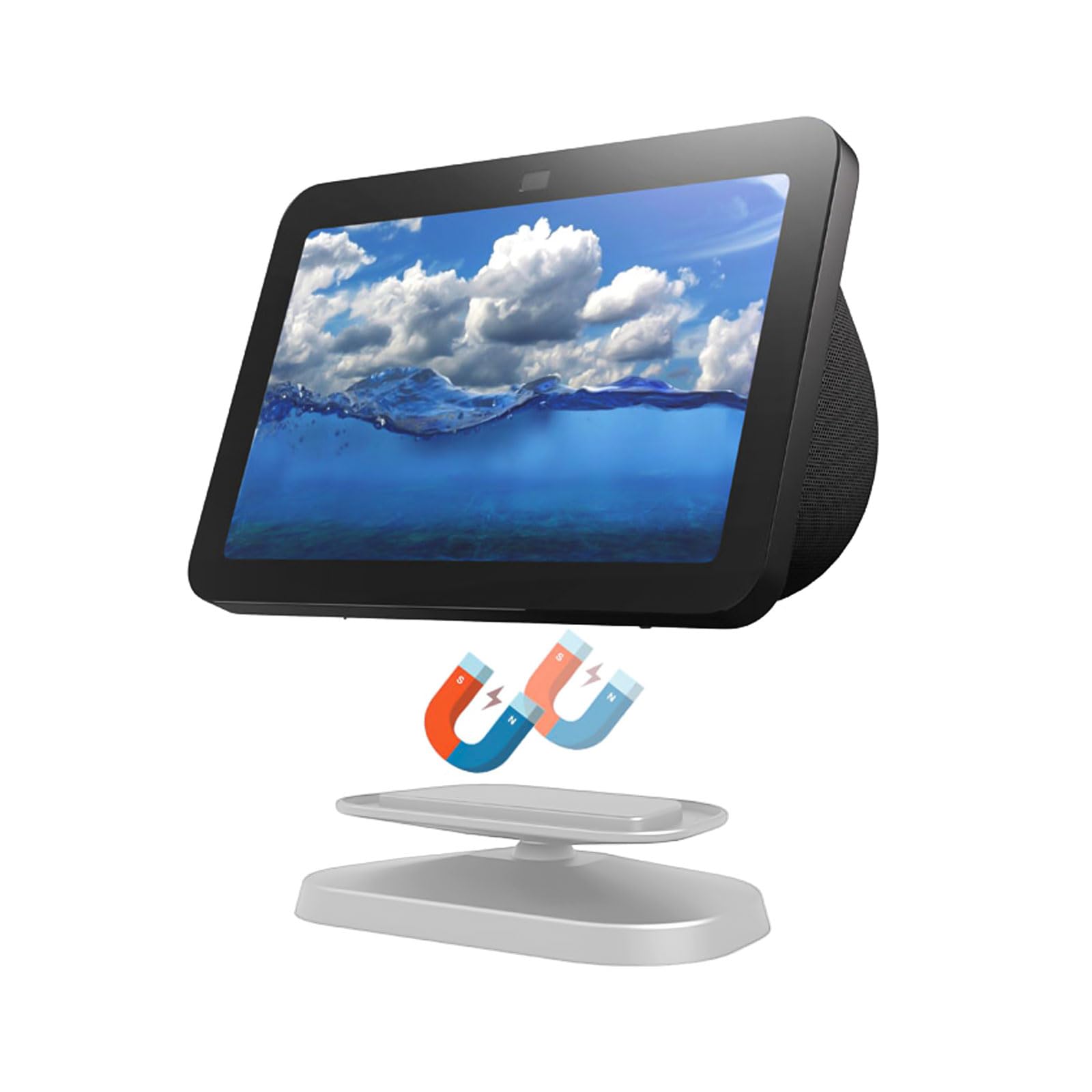 SPORTLINK Supporto da tavolo per Echo Show 5 8 1a 2a generazione Supporto magnetico Angolo di inclinazione regolabile Base antiscivolo Accessori Blu  44