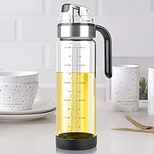 500ml Glass Olive Oil Dispenser Bottle – Auto Flip No-Drip Spout, Leakproof Vinegar Cruet for Cooking, Seasoning & Dressing – Easy Clean Kitchen Pouring Bottle for Home or Restaurant Use