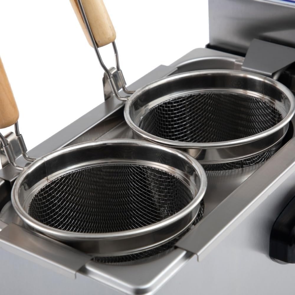 電気式麺茹で器ステンレス鋼製空焚防止0℃-200℃1100W卓上