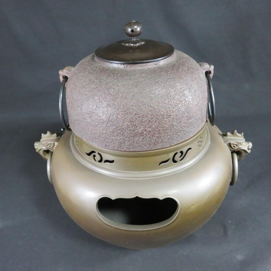 Amazon.co.jp: 風炉釜 釜師 佐藤清光 鬼面風炉 丸釜添 孫兵衛 茶道具