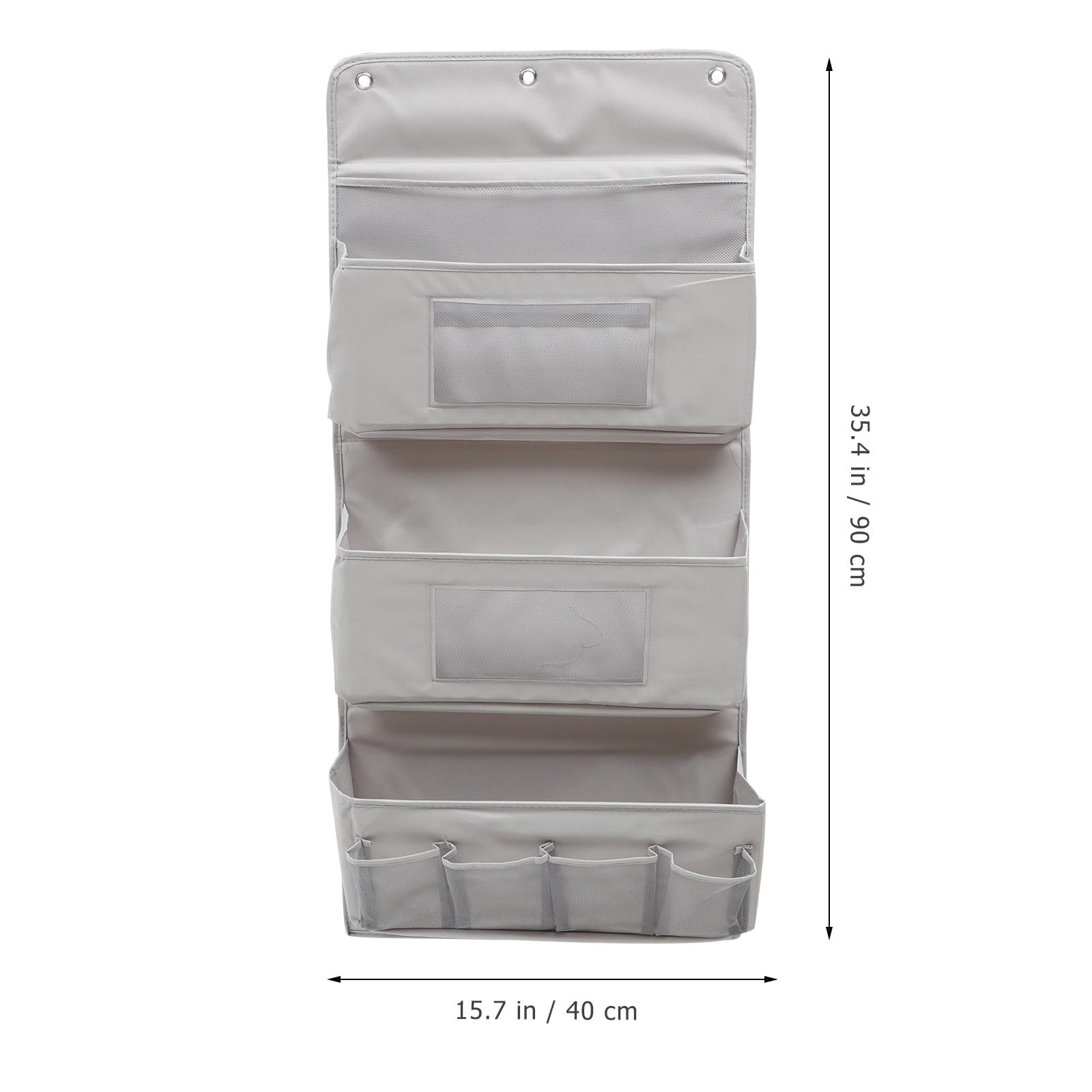 Healeved Bolsa de Almacenamiento Colgante para Armario y Pared Organizador de 3 Capas en Tela Gris Bolsa para Colgar en Puerta Adecuado para Orden en Dormitorio y Sala