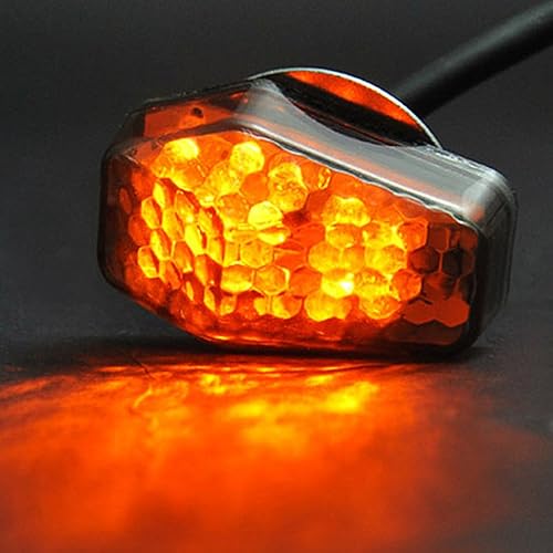 Miniatura 5 de 15LED ámbar señal de giro con montaje indicador parpadeante universal para motocicleta bicicleta deportiva