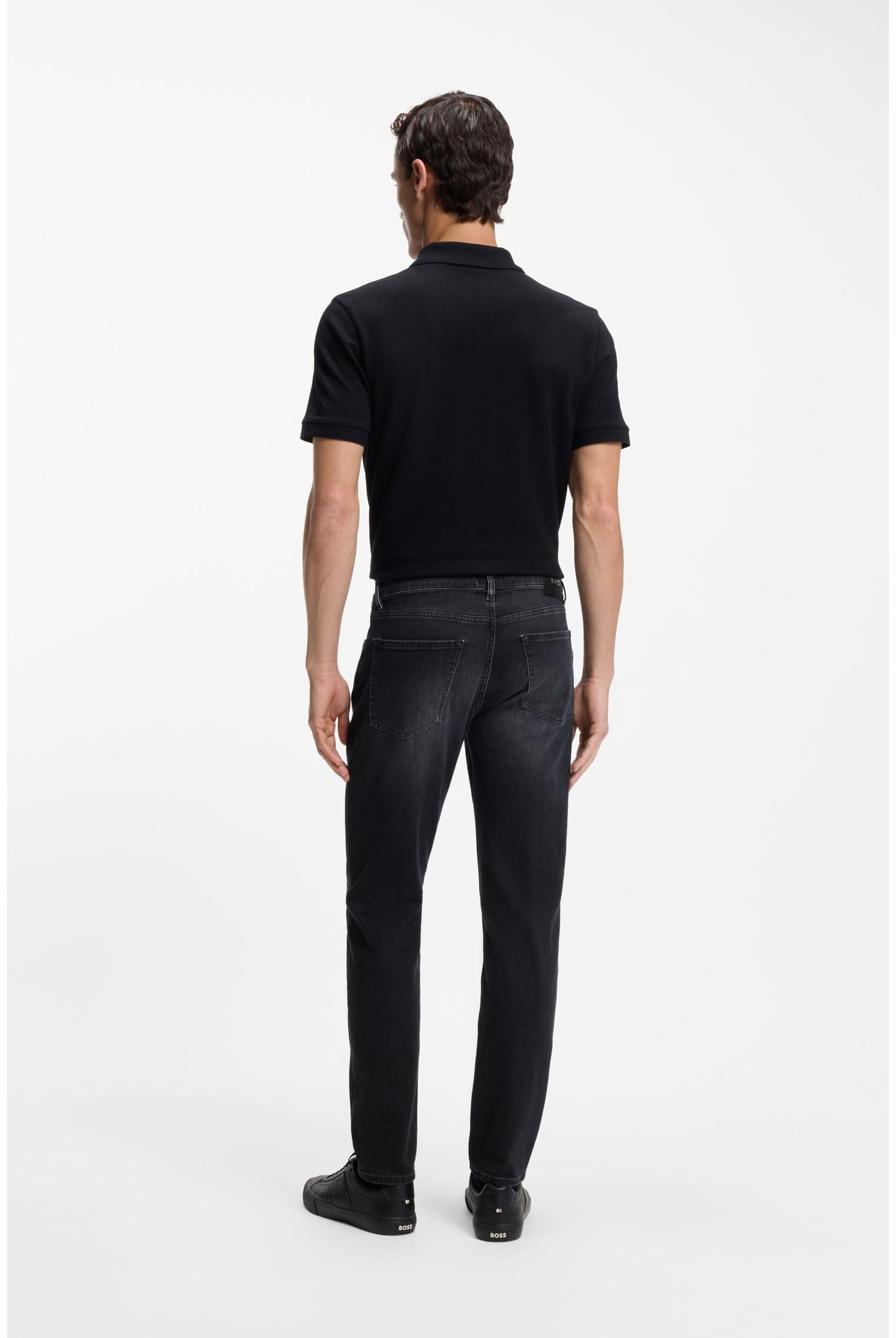 Boss Herren H-Re.Maine Maine Schwarze Regular-Fit Jeans aus besonders softem italienischem Denim Anthrazit 33/30 – Bild 5