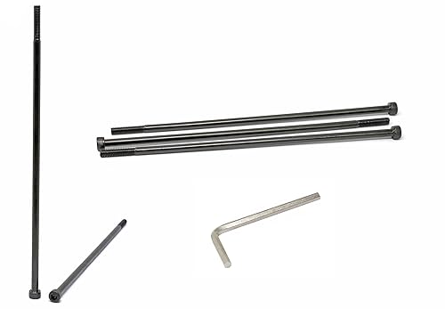 Miniatura 120 de iexcell 720 piezas de acero de aleación M4 x 6/8/10/12/16/20/25/30/35/40/45/50 de grado 12.9, tornillos de cabeza hexagonal, tornillos, arandelas