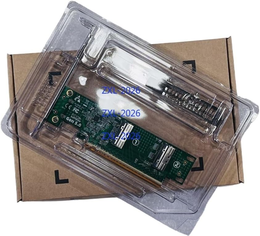 PCI-E 5.0 PCI-Express 16x to SFF-TA-1016 Dual MCIO 8i Adapter