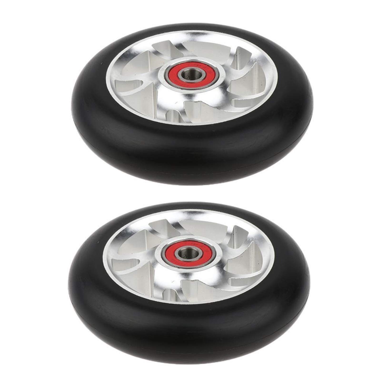 Ruedas De Scooter Freestyle Reemplazo de 2pcs 100mm Pro Scunt Scooter Ruedas con rodamientos (Color : White)