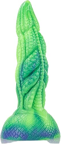 Miniatura 3 de Consoladores de dragón malo verde, juguetes sexuales de cabeza grande acanalada, juguetes sexuales con enchufe anal, juguetes sexuales para hombres,