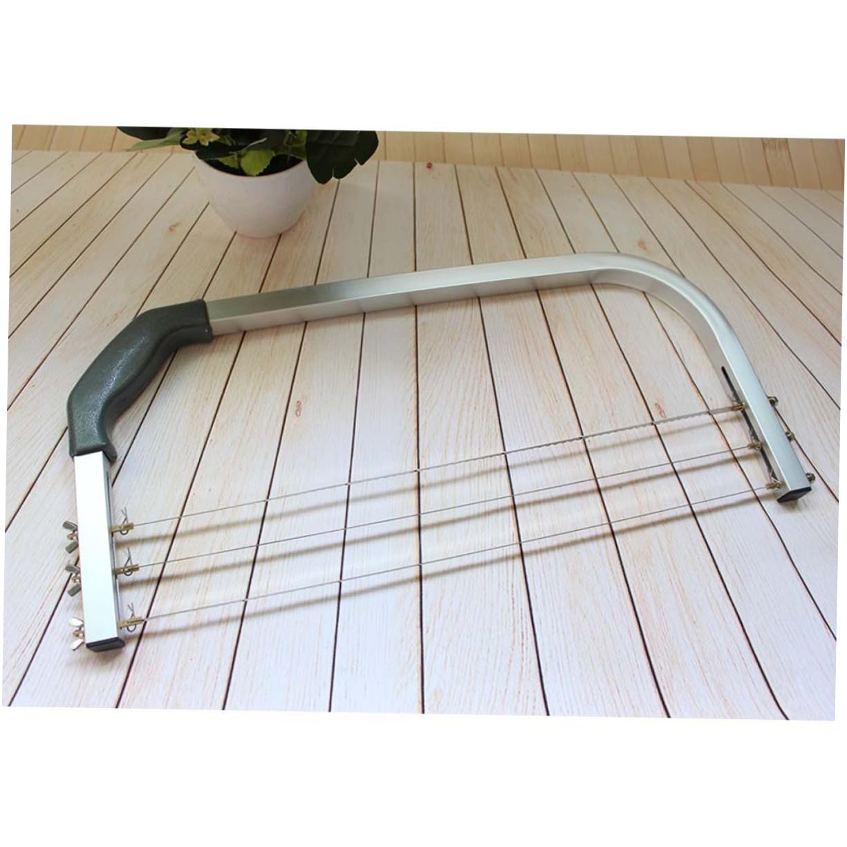 TOPBATHY Niveleur à Gâteau 14 Pouces Alliage D'aluminium 3 Lames Anti-dérapant Découpe Précise