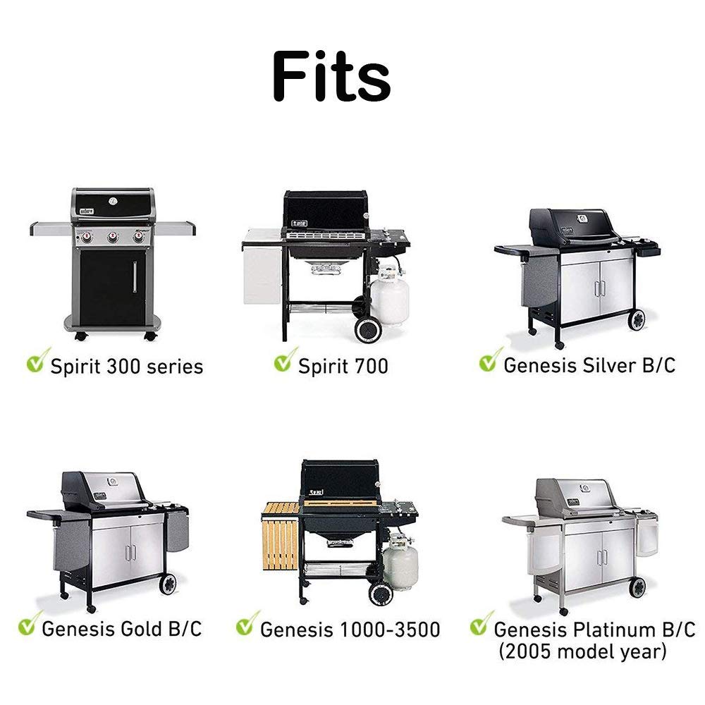 Grilles De Cuisson Porcelaine émaillée Pour Barbecue Weber Spirit - 44x30 Cm - Lot De 2