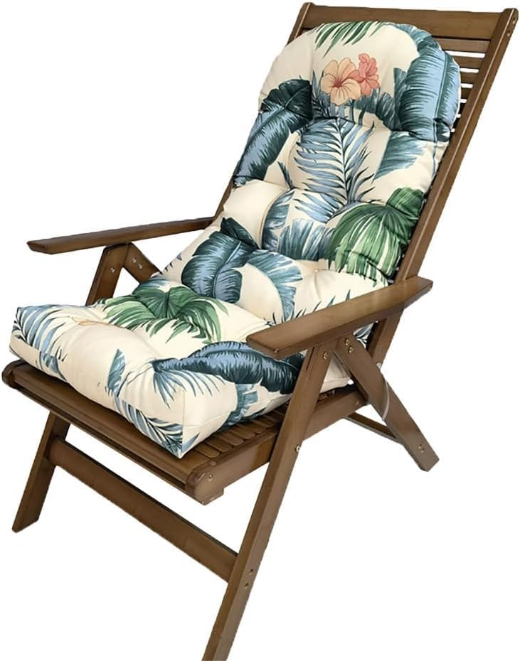 Coussins de chaise de jardin imperméables dossier haut extérieur anti-glisse