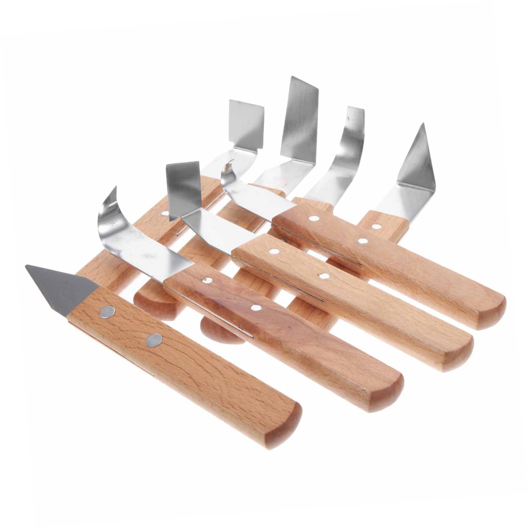 HOMSFOU 8piezas Herramientas Para Modelar Arcilla Acero Inoxidable y Madera Duradero Para Esculpir y Plastilina Cuchillos Talladores Versátiles Para Vaciar y Reparar