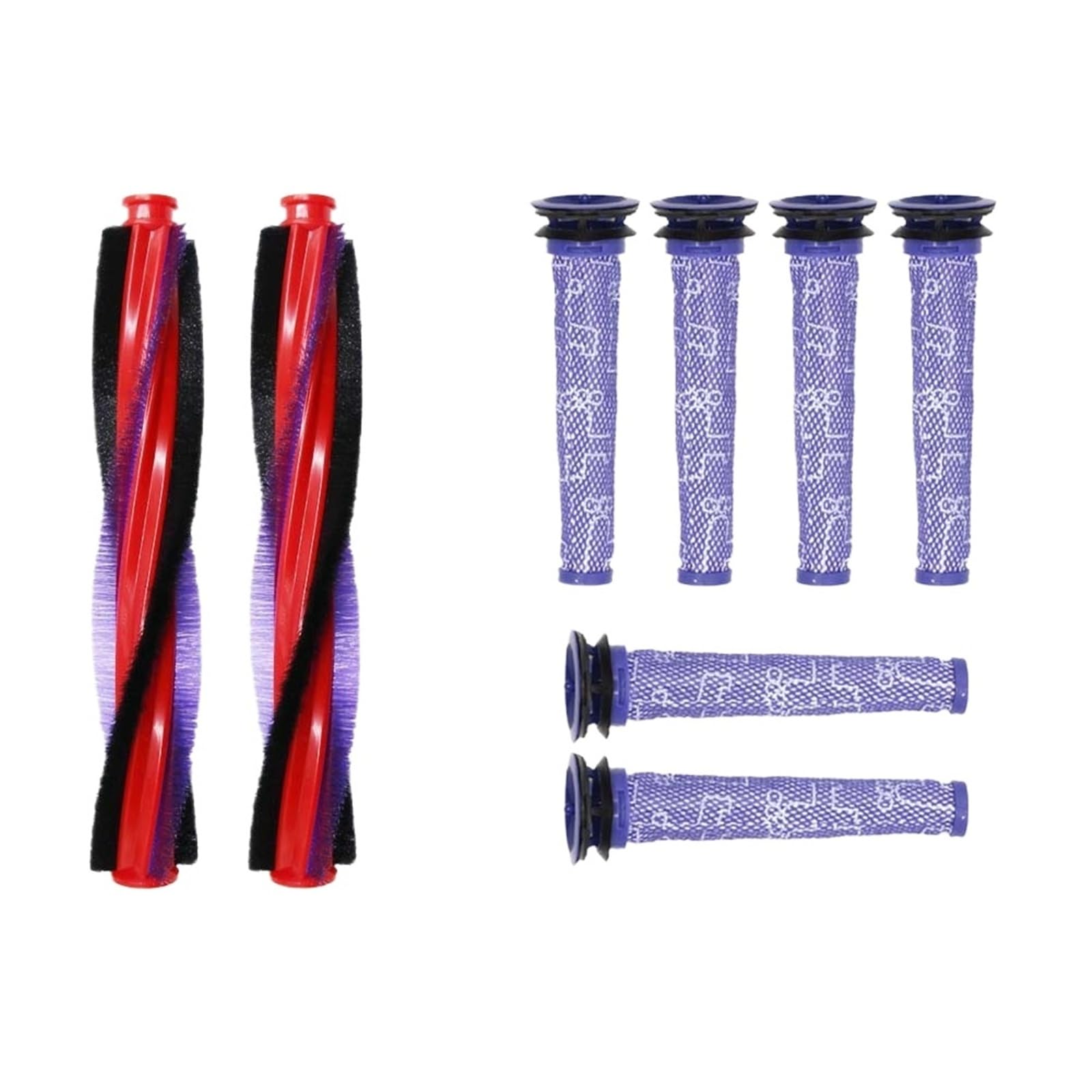 Kompatybilny z V6 DC59 DC62 SV03, 185 mm 225 mm Główny wałek szczotki z filtrem wstępnym, zamienne części zamienne do odkurzacza (2 szt. 22,5 cm)