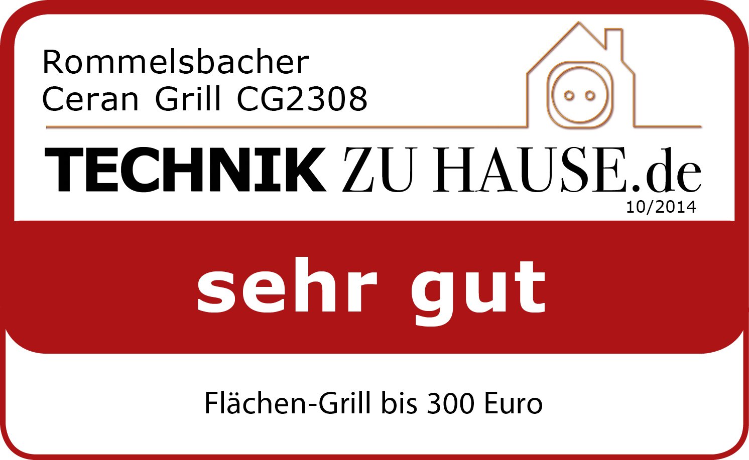 ROMMELSBACHER CERAN® Grill CG 2308/TC - SCHOTT CERAN® Grillfläche, 80-280 °C, LED-Display, Touch Control, Edelstahlgehäuse