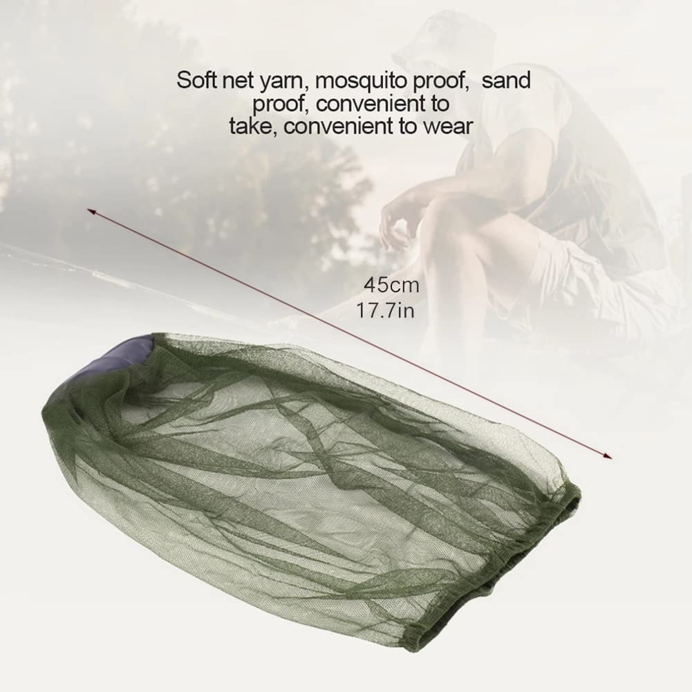 Sombrero con Mosquitera,Red para Moscas para la Cara, Mosquitera de Cabeza Cubierta Malla Red de Cabeza Protección Facial Equipo de Pesca al Aire Libre