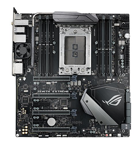 ASUS ROG Zenith Extreme Scheda Madre Gaming AMD X399 EATX con Dissipatore M.2, Aura Sync RGB LED, 802.11ad Wi-Fi, DDR4 3200 MHz, Tripla Scheda M.2, 10 G Lan, Porte U.2 e USB 3.1 Gen 2