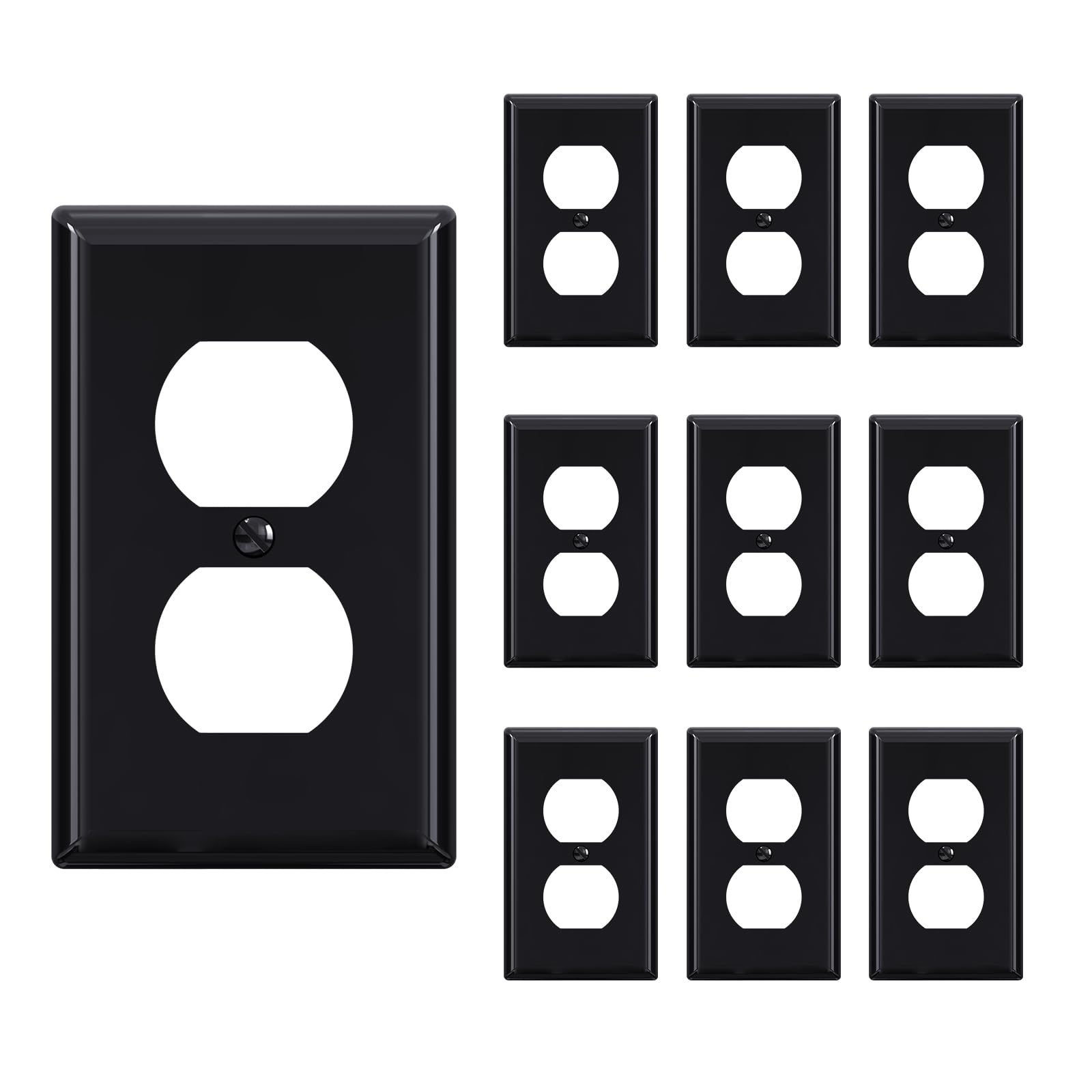 AIDA Screwless Outlet Covers - Matte White (10 Pack) -9