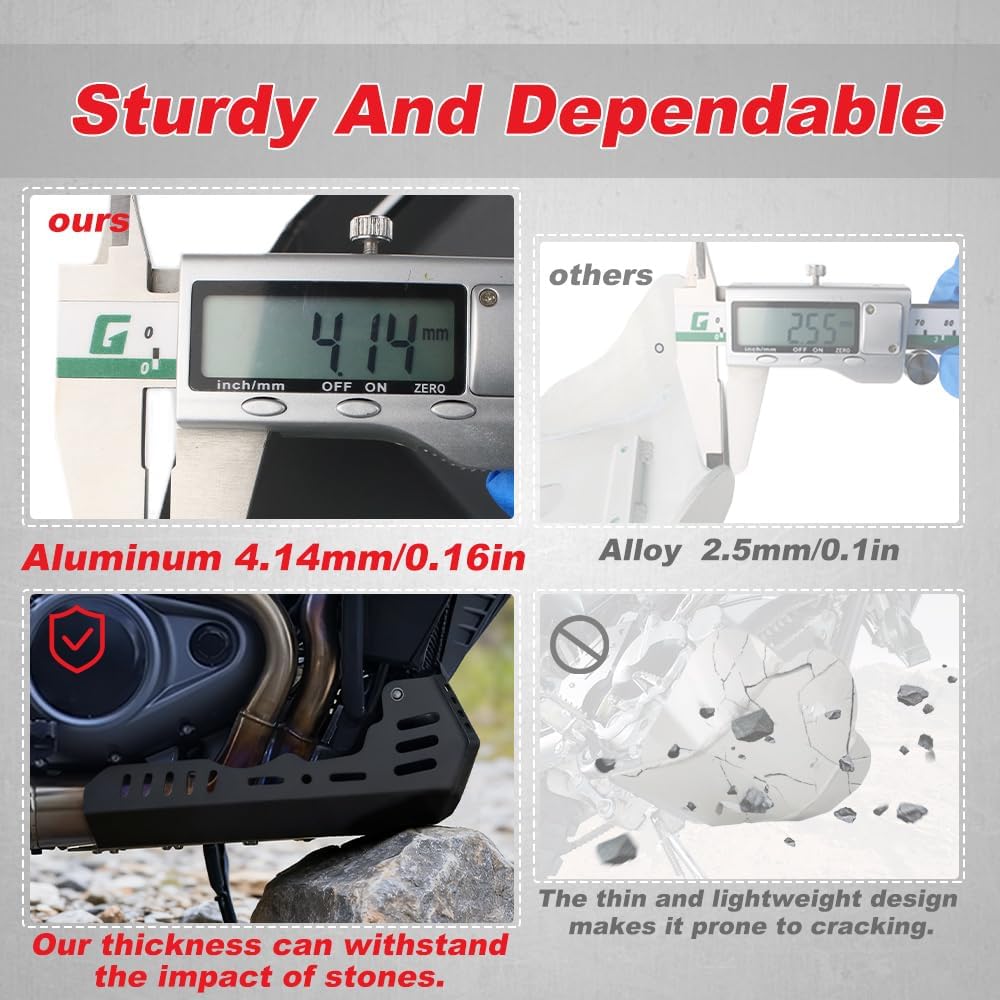 Xitomer 4mm Aluminum Motorcycle Skid Bash Plate, Fit for Harley Pan America 1250 Pan America 1250s 2021-2024, Motorcycle Skid Bash Plate Pan America 1250/1250s 2021 2022 2023 2024