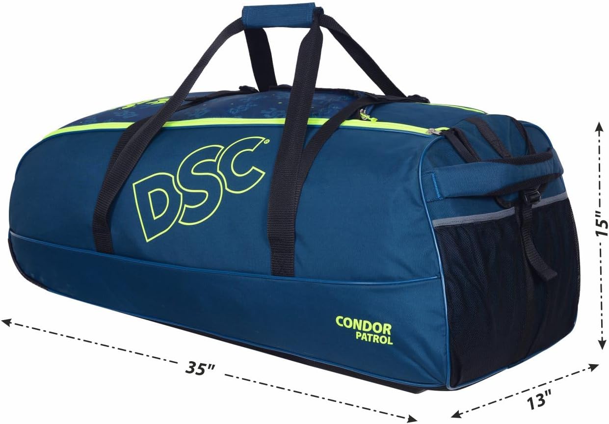 DSC Condor Patrol Wheelie Polyester Cricket Kit Bag (Green)