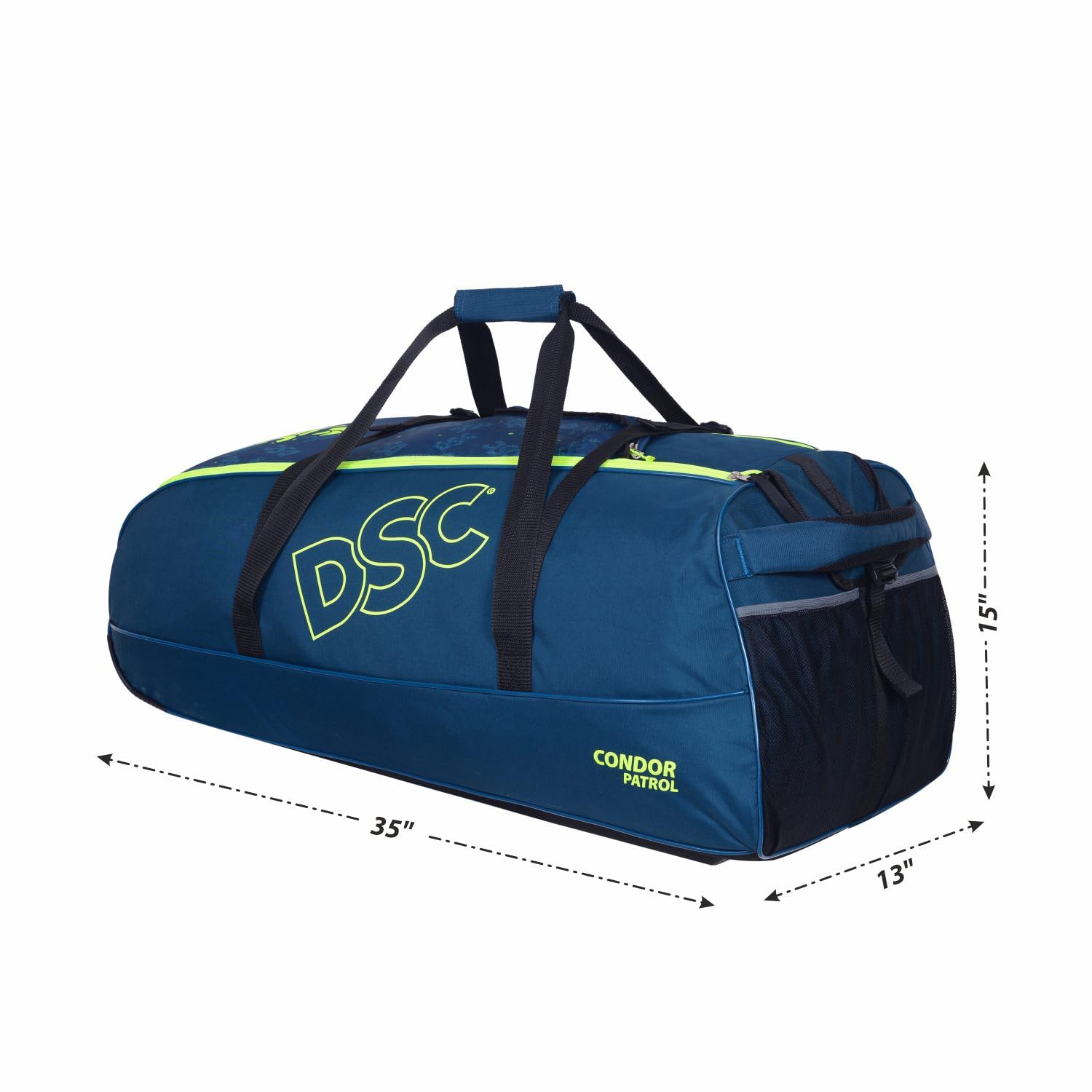 DSC Condor Patrol Wheelie Polyester Cricket Kit Bag (Green) - Image 2 thumbnail