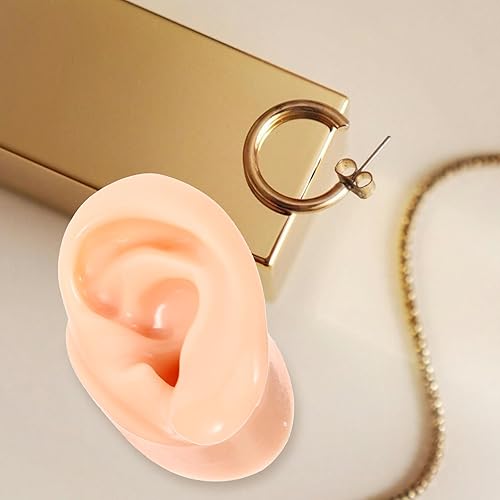 Miniatura 7 de 2 modelos de orejas de silicona suave para la práctica de piercing, orejas falsas flexibles realistas para exhibición de joyas y enseñanza