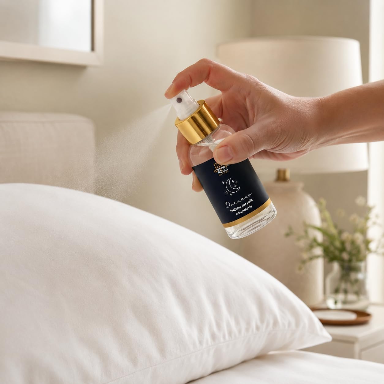 Milano Dreamer Spray Aromaterapeutico per Cuscino e Lenzuola con Pino Cembro, Eucalipto e Camomilla