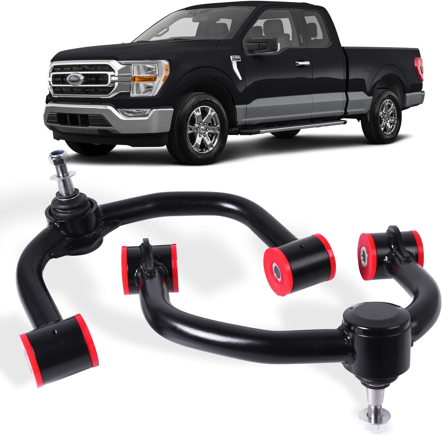 MIKODA 2PCS Lift Front Upper Control Arm with Ball Joint, Adjustable Suspension Control Arms 2’’-4’’ Compatible with 2004-2023 Ford F150 Expedition 2WD 4WD Lincoln Navigator Mark LT