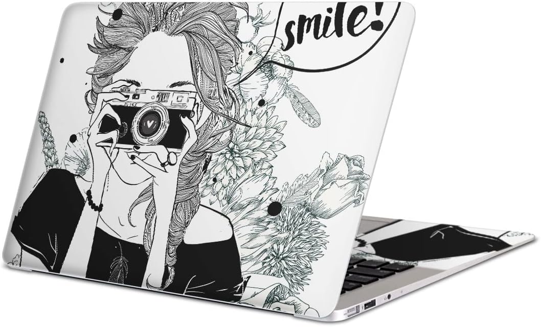 Macbook Pro 14 Inch 21 用スキンシール 442 Igsticker マックブック プロ 14インチ 用シール イラスト モノトーン カメラ 人気no 1 本体