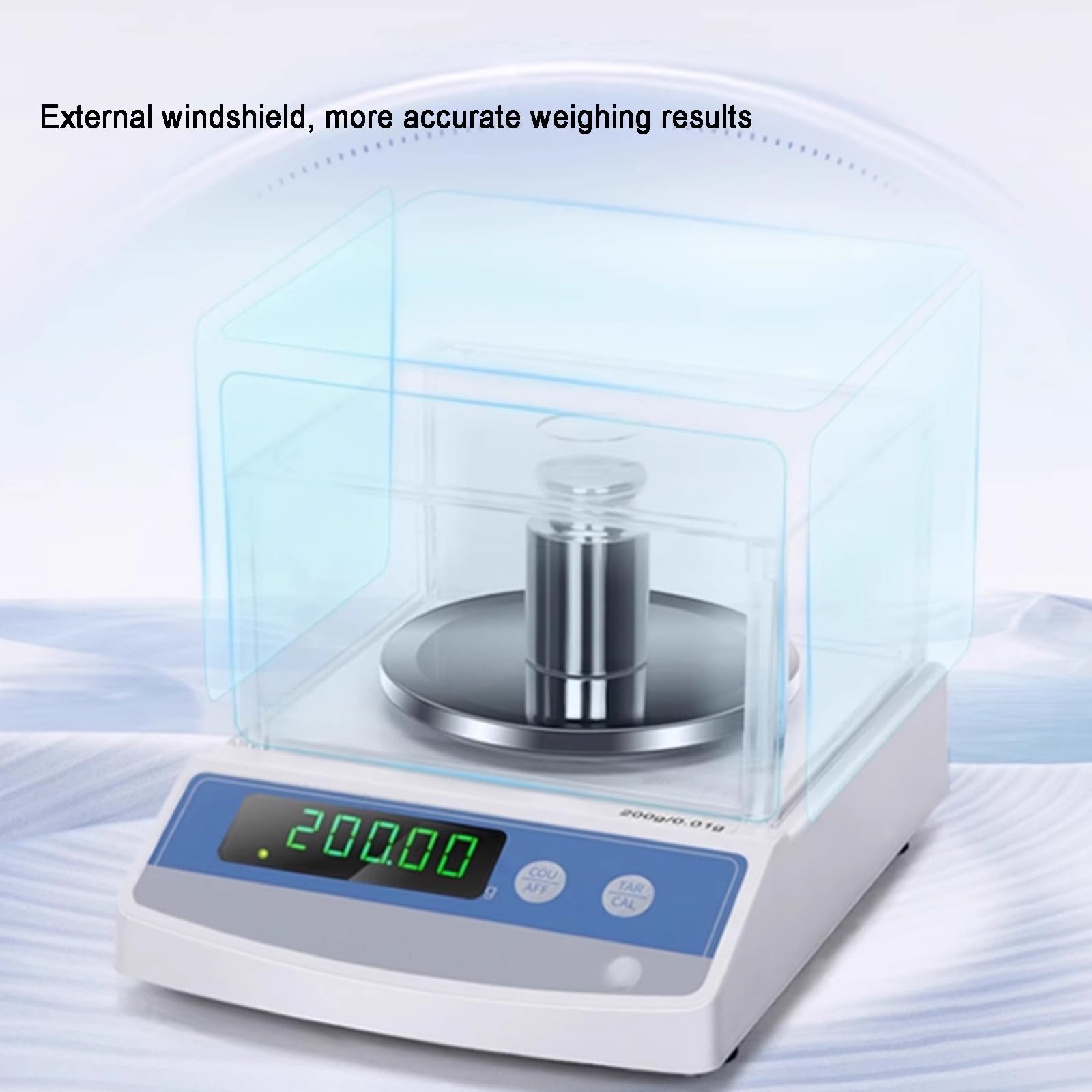 Elektronische Analysenwaage, Digitale Laborwaage, Genauigkeit 0,001 g, mit Schutz und LCD-Anzeige, Überlastungsalarm, für Schmuck, Gold, Teileprüfung