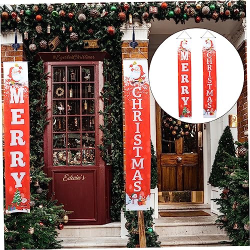 ULDIGI 1 Par De Banners Banners De Feliz Natal Banners De Decoração De Natal Ao Ar Livre Banners Pen