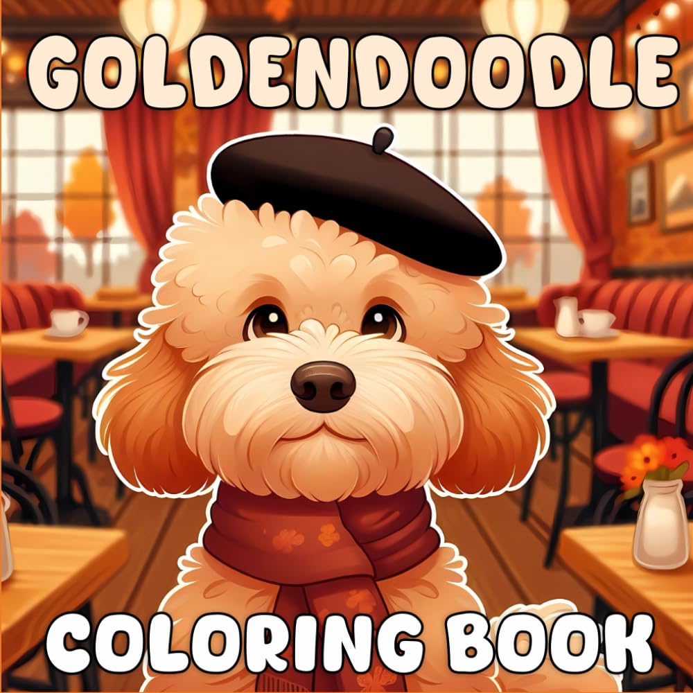 Goldendoodle Coloring Book: Fun and Relaxing Dogs Coloring Pages